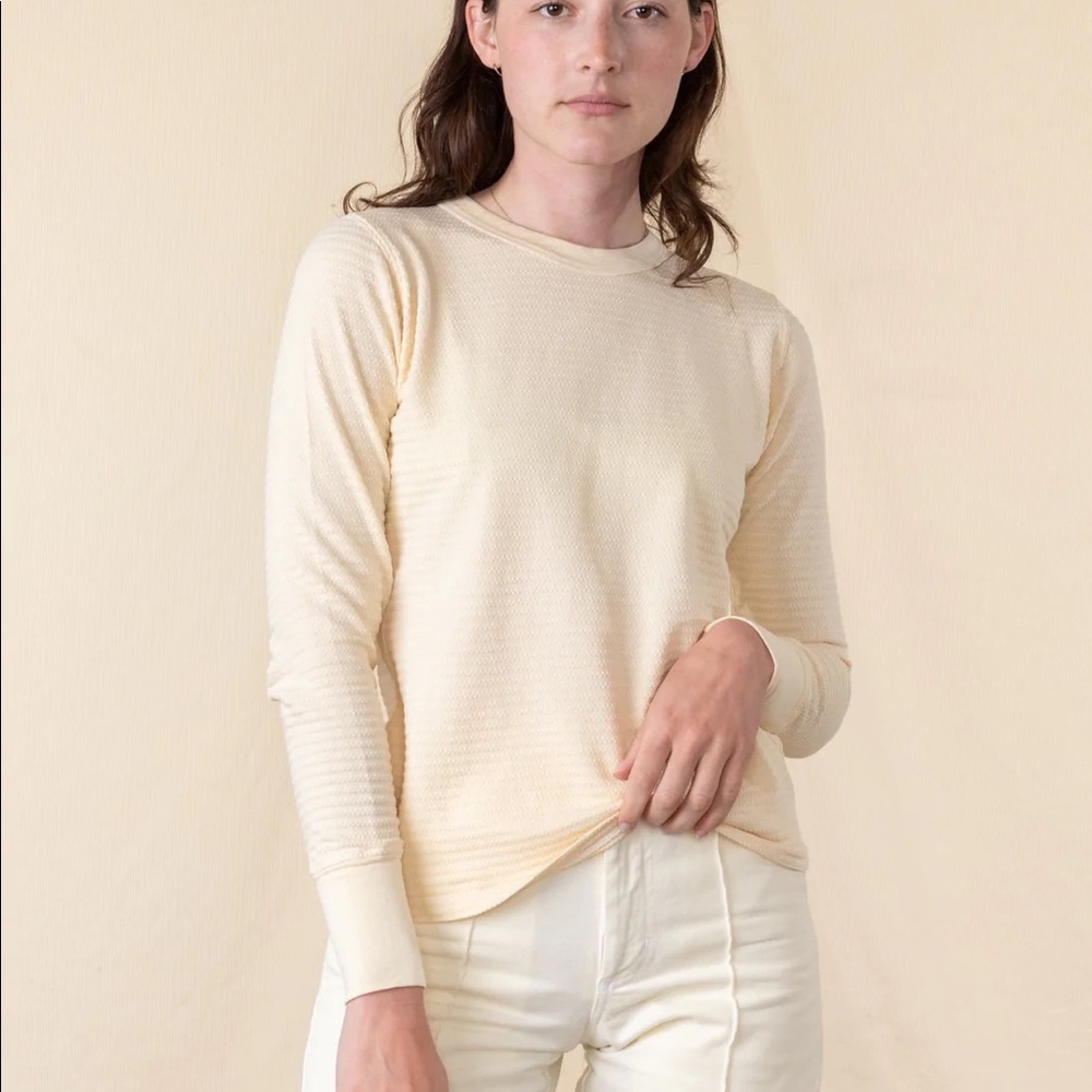 Vintage Off-White Thermal Size P